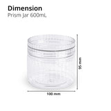 Prism Jar 600ml 4pcs Set | Stackable Kitchen Storage Jars