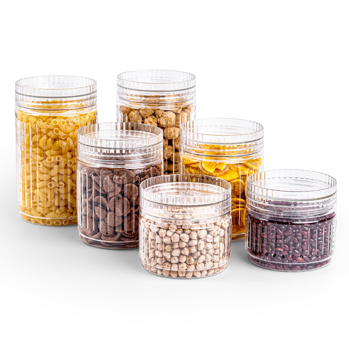Prism Jar 6pcs Set | Stackable Kitchen Storage Jars