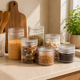 Prism Jar 6pcs Set Small | Stackable Kitchen Storage Jars