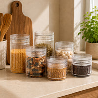 Prism Jar 6pcs Set Small | Stackable Kitchen Storage Jars