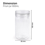 Prism Jar 800ml 4pcs Set | Stackable Kitchen Storage Jars