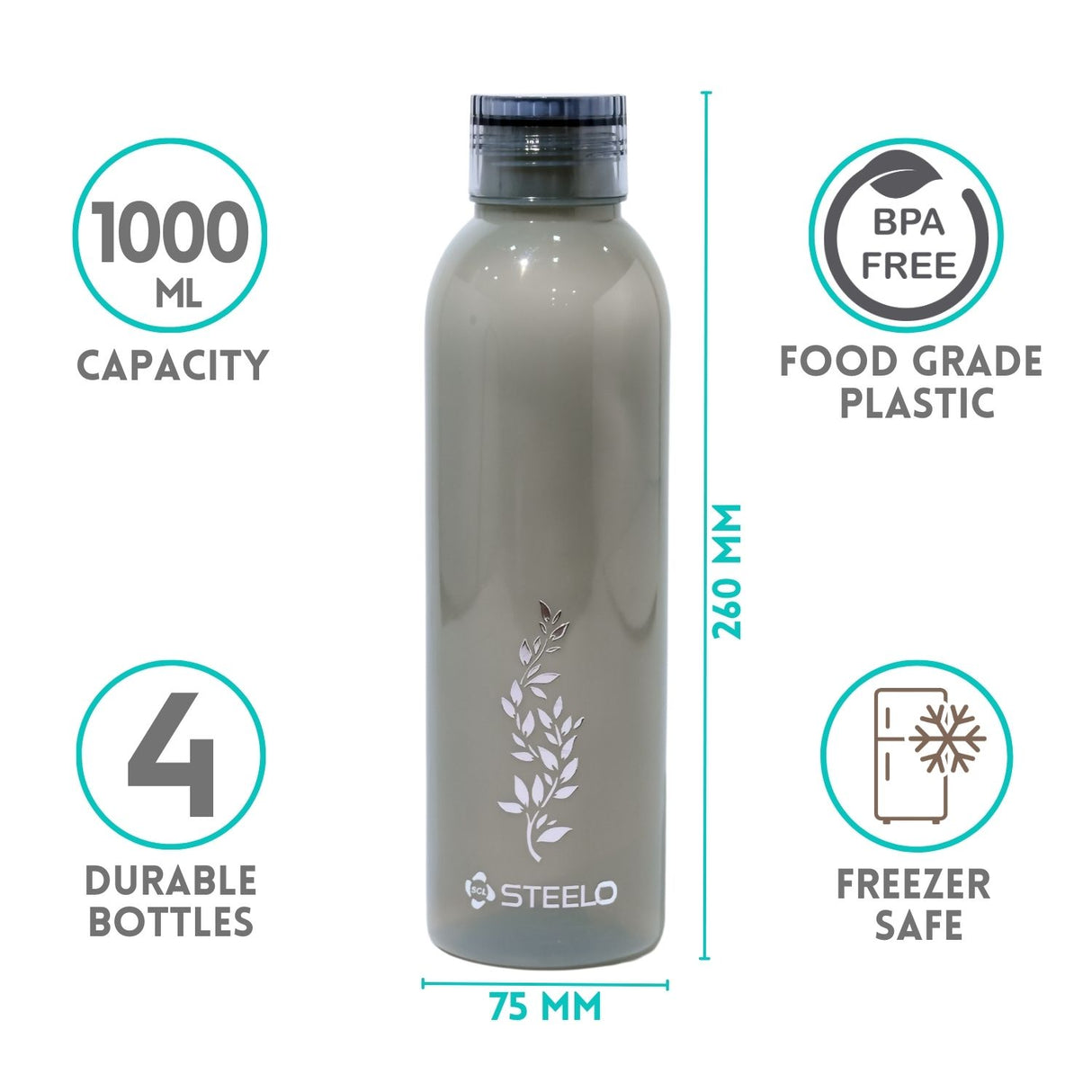 Puro Water Bottle 1L | Leakproof Everyday Water Bottles