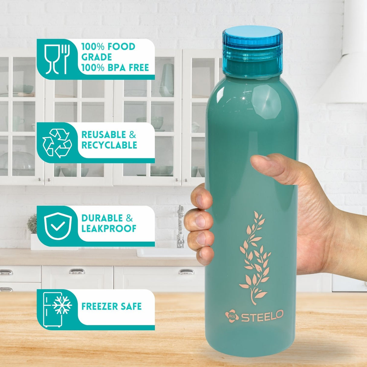 Puro Water Bottle 1L | Leakproof Everyday Water Bottles