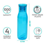 Sansa Water Bottle 1L 4pcs Set | Leakproof Water Bottle