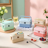 3 in 1 Bamboo Bento Lunch Box | Eco-Friendly Tiffin Box with Cutlery