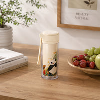 Bamboo Double Walled Flask 450ml | Insulated Flask | Panda Print