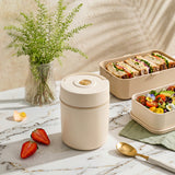Bamboo Slender Soup Flask 500ml | Insulated Soup Flask | Beige