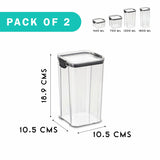 SoFresh FrameUp 1300ml 2pcs Set | Airtight Clip-Lock Storage Jars