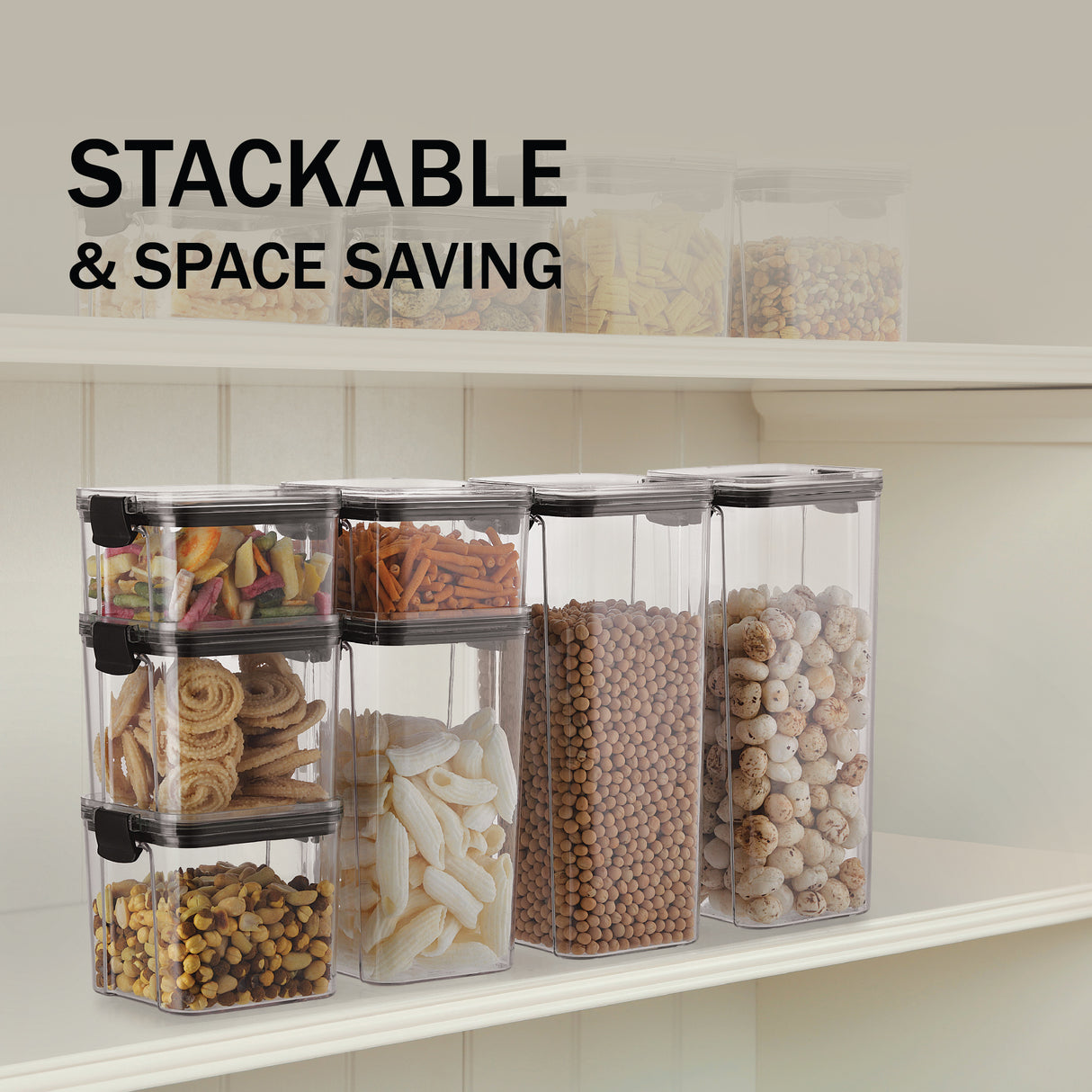 SoFresh FrameUp 1300ml 2pcs Set | Airtight Clip-Lock Storage Jars