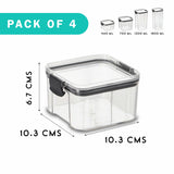 SoFresh FrameUp 460ml 4pcs Set | Airtight Clip-Lock Storage Jars