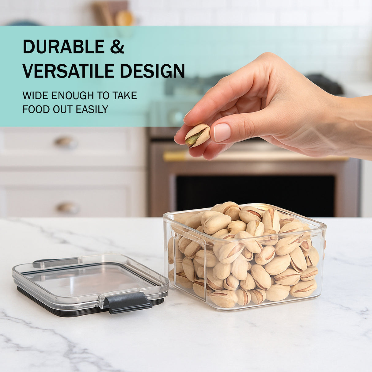 SoFresh FrameUp 460ml 4pcs Set | Airtight Clip-Lock Storage Jars