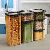 SoFresh FrameUp 6pcs Set (460ml x2, 700ml x2, 1300ml x1, 1800ml x1) | Airtight Clip-Lock Storage Jars