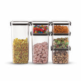 SoFresh FrameUp 6pcs Set (460ml x2, 700ml x2, 1300ml x1, 1800ml x1) | Airtight Clip-Lock Storage Jars