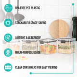 SoFresh FrameUp 700ml 4pcs Set | Airtight Clip-Lock Storage Jars