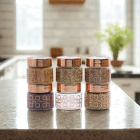 Homely Deluxe Container 125ml 6pcs Set | Premium Airtight Storage Jars