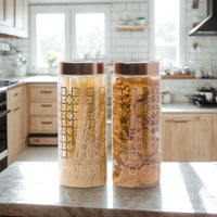 Homely Deluxe Container 1500ml Long 4pcs Set | Premium Airtight Storage Jars