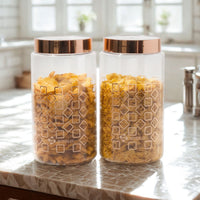 Homely Deluxe Container 2000ml 4pcs Set | Premium Airtight Storage Jars