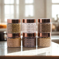 Homely Deluxe Container 200ml 6pcs Set | Premium Airtight Storage Jars