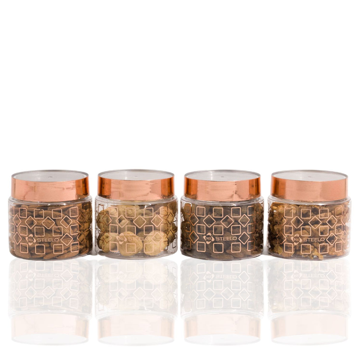 Homely Deluxe Container 500ml 4pcs Set | Premium Airtight Storage Jars