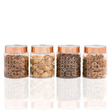Homely Deluxe Container 750ml 4pcs Set | Premium Airtight Storage Jars