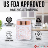 Homely Deluxe Container 750ml 4pcs Set | Premium Airtight Storage Jars