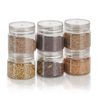 Homely Container 125ml 6pcs Set | Airtight Kitchen Storage Jars