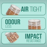 Homely Container 125ml 6pcs Set | Airtight Kitchen Storage Jars