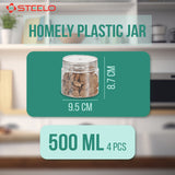 Homely Container 500ml 4pcs Set | Airtight Kitchen Storage Jars