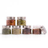 Homely Container 200ml 6pcs Set | Stainless Steel Lids | Storage Jars