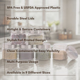 Homely Container 350ml 6pcs Set | Stainless Steel Lids | Storage Jars