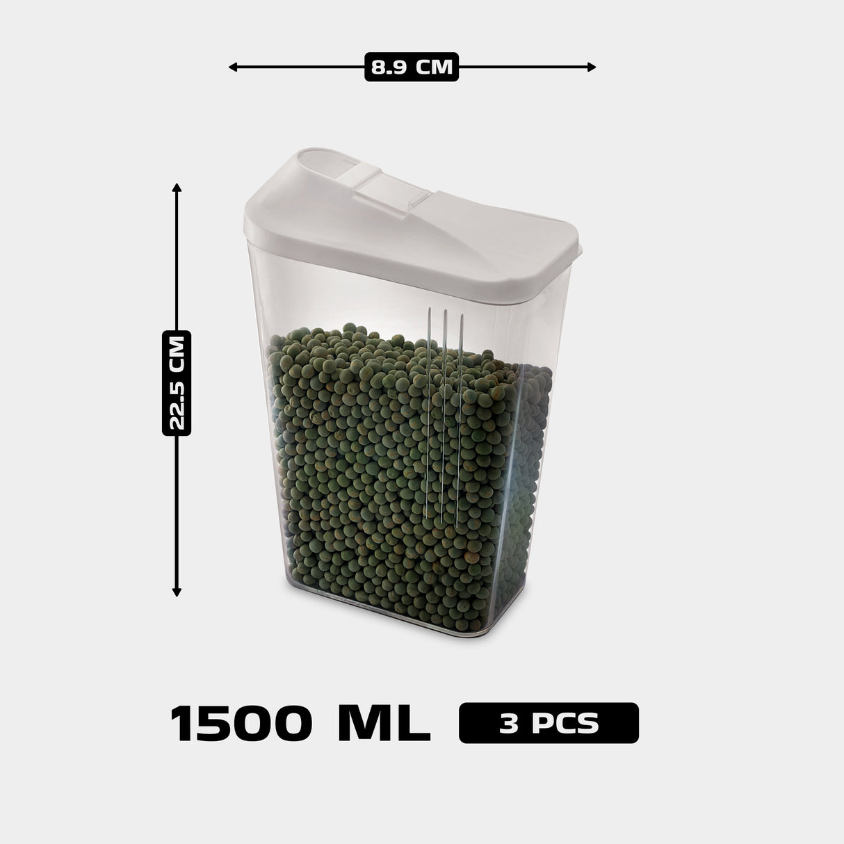Skippar Container 1500ml 6pcs Set | Airtight Storage Jars