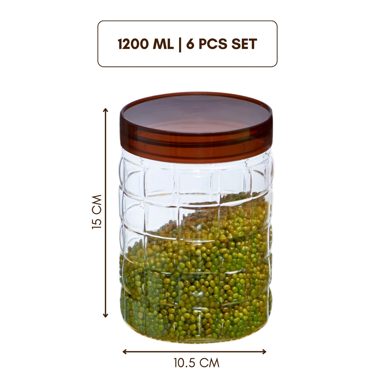 Solitaire Container 1200ml 4pcs Set | Airtight Kitchen Storage Jars