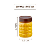 Solitaire Container 200ml 6pcs Set | Airtight Kitchen Storage Jars