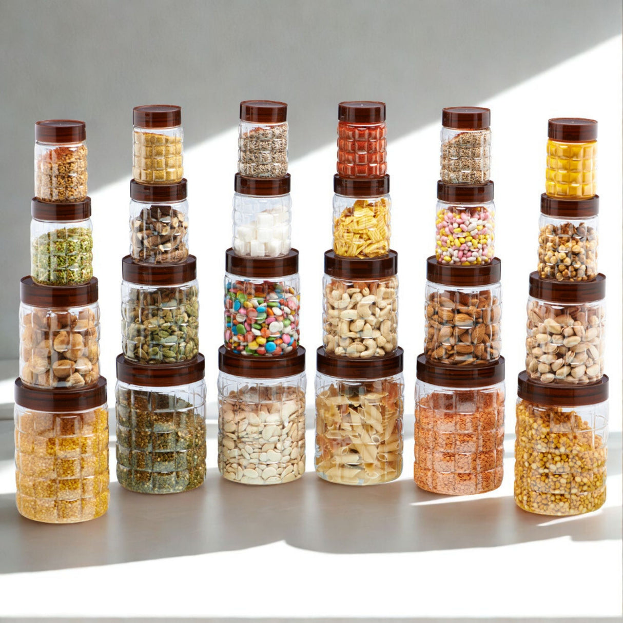 Solitaire Container 24pcs Set | Airtight Kitchen Storage Jars