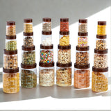 Solitaire Container 24pcs Set | Airtight Kitchen Storage Jars