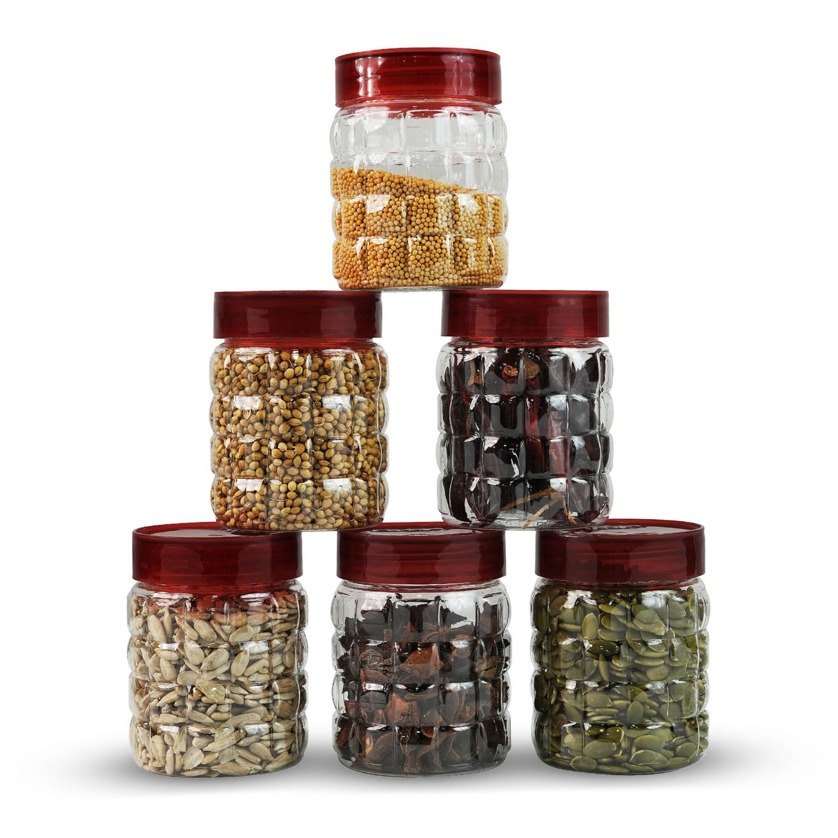 Solitaire Container 300ml 6pcs Set | Airtight Kitchen Storage Jars