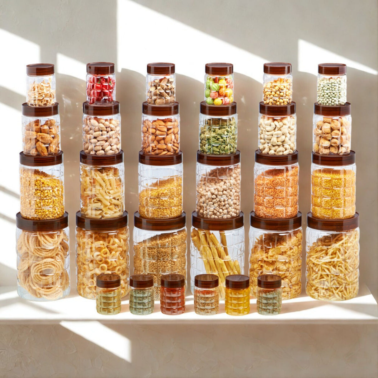 Solitaire Container 30pcs Set | Airtight Kitchen Storage Jars