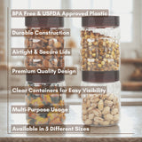 Solitaire Container 600ml 4pcs Set | Airtight Kitchen Storage Jars