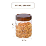 Solitaire Container 600ml 4pcs Set | Airtight Kitchen Storage Jars