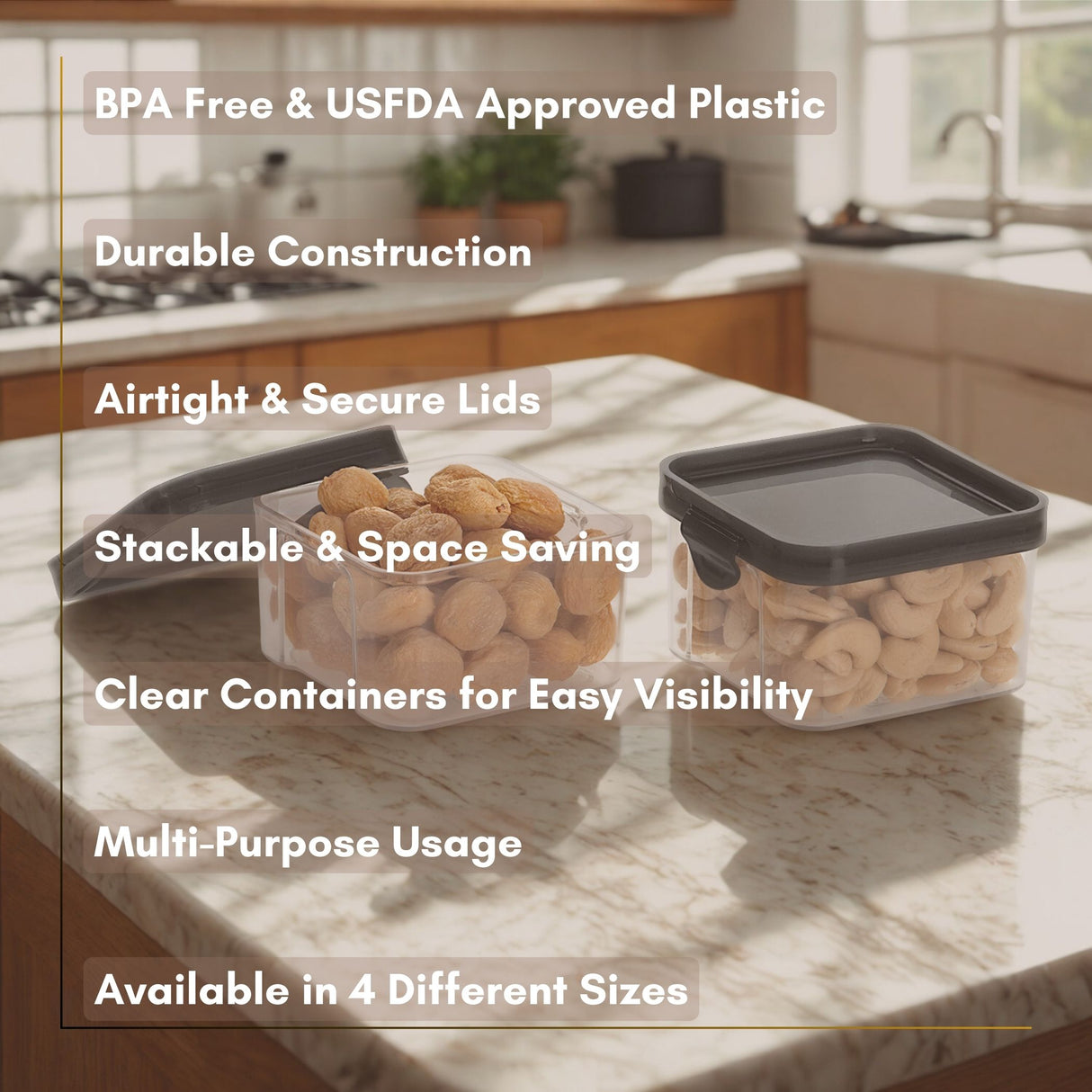 SoFresh Stack Container 460ml 2pcs Set | Stackable Airtight Containers