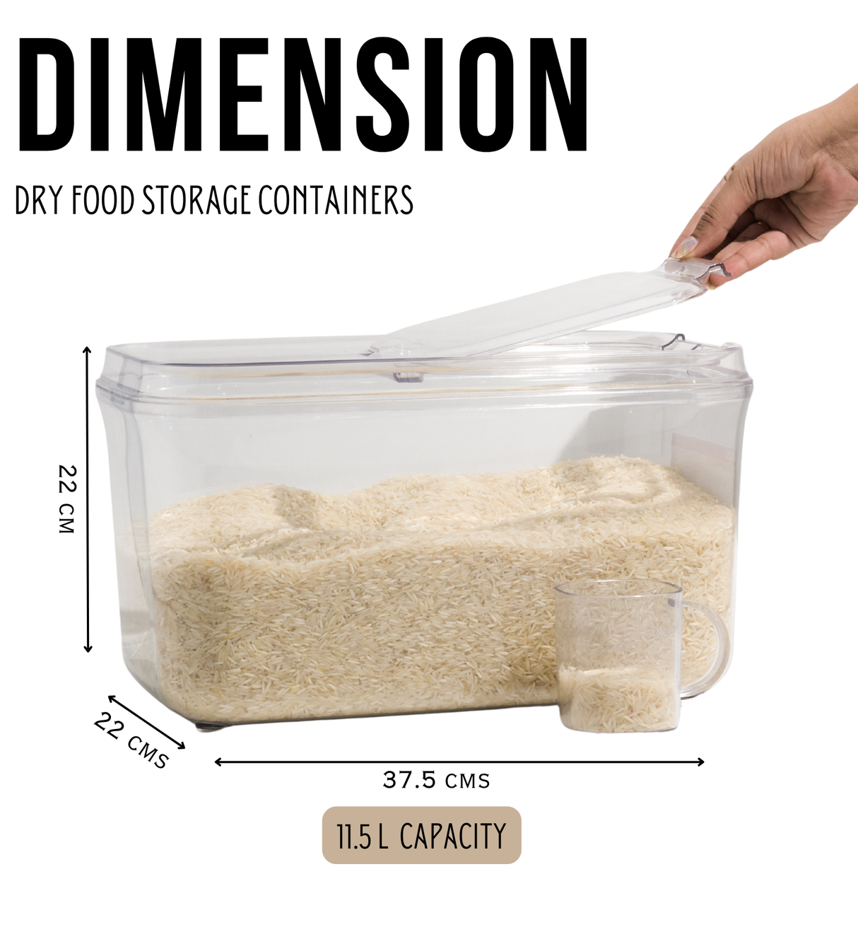 Dry Storage Container 11.5L | Large Dry Storage Bin