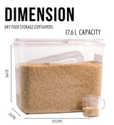 Dry Storage Container 17.6L | Large Dry Storage Bin