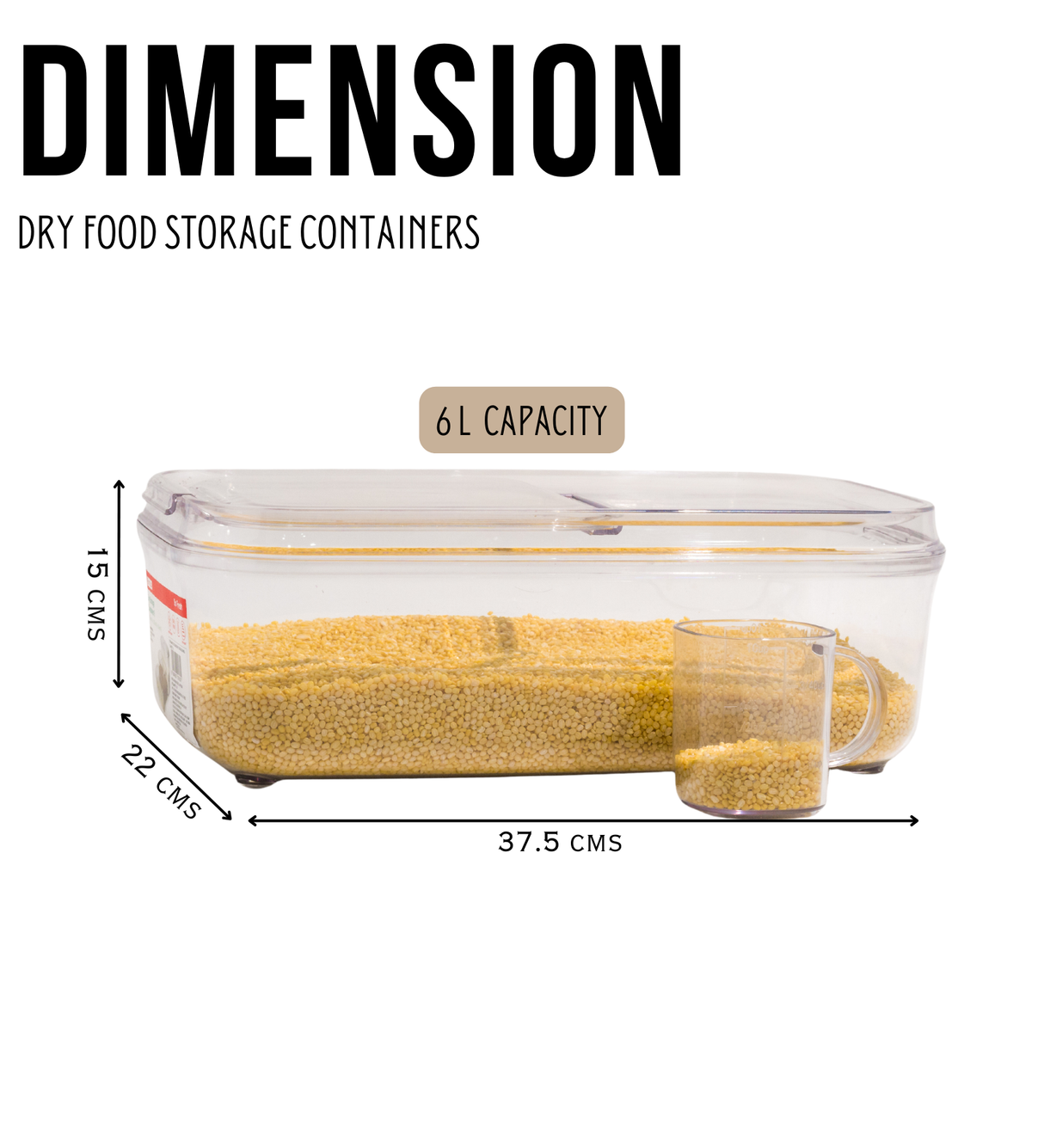 Dry Storage Container 6L | Small Dry Storage Bin
