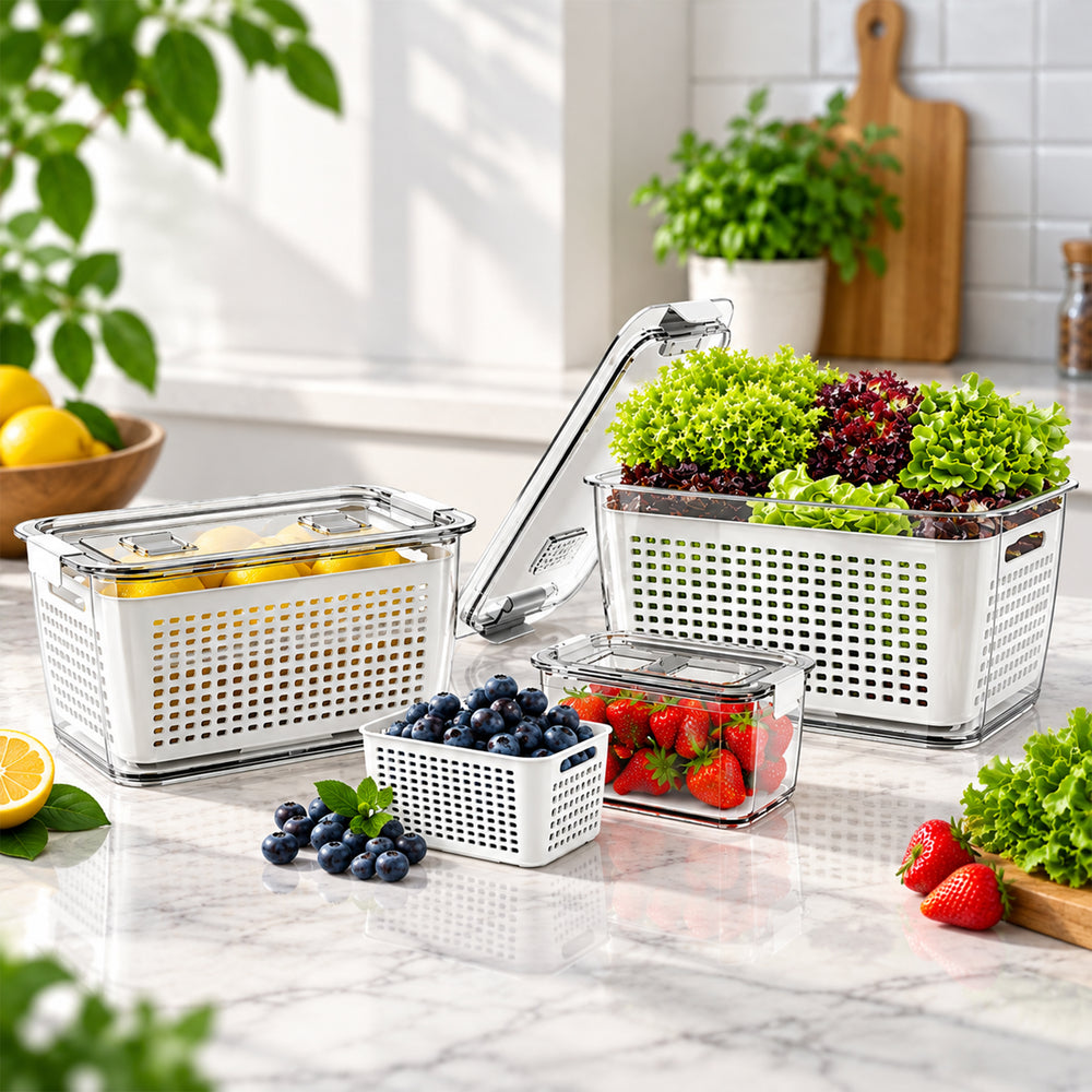Fridge Food Basket 3pcs Set | Fridge Organiser Baskets