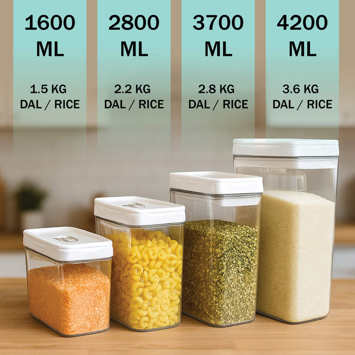 SoFresh Flip-Lock Container 2800ml | Airtight Dry Storage Jar