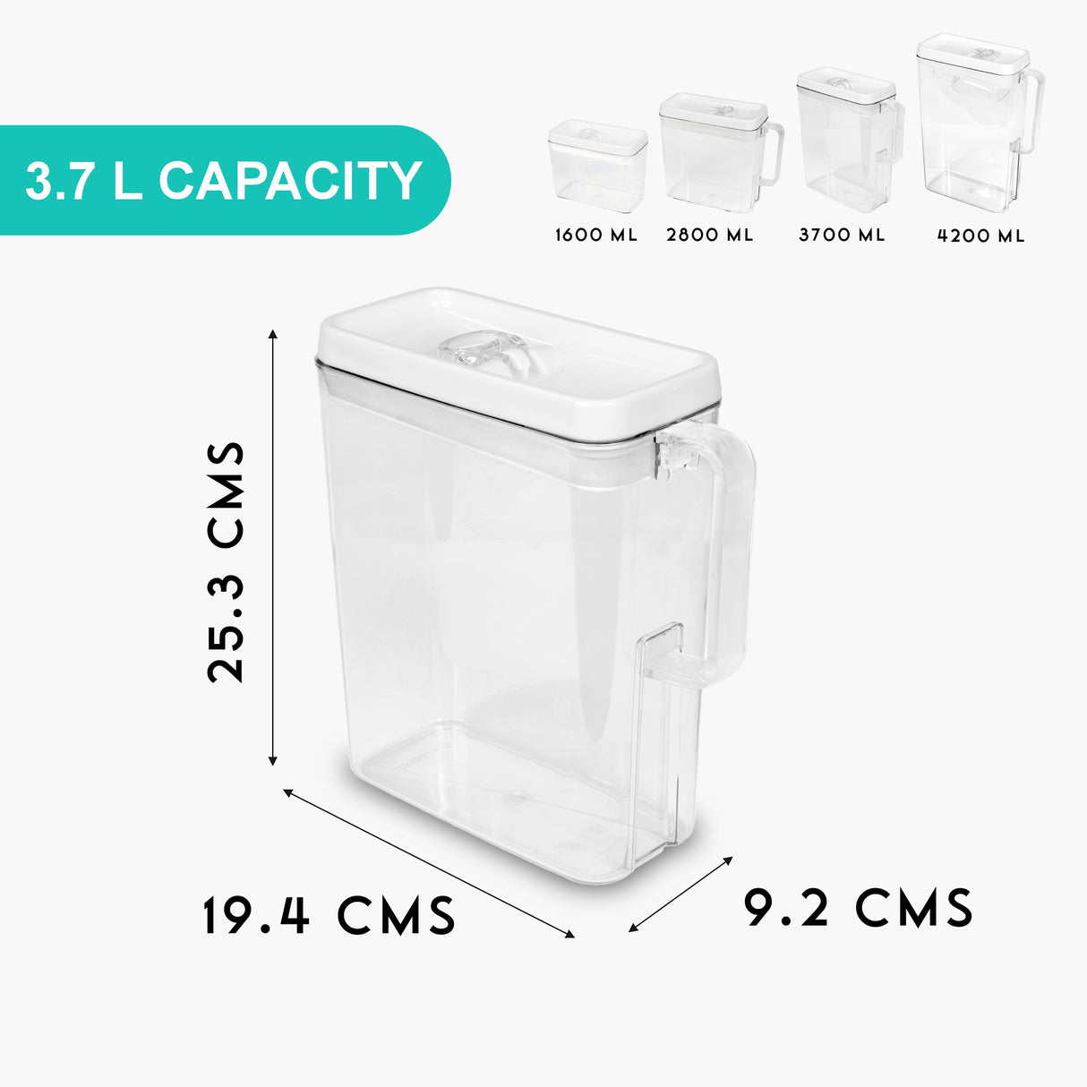 SoFresh Flip-Lock Container 3700ml | Airtight Dry Storage Jar