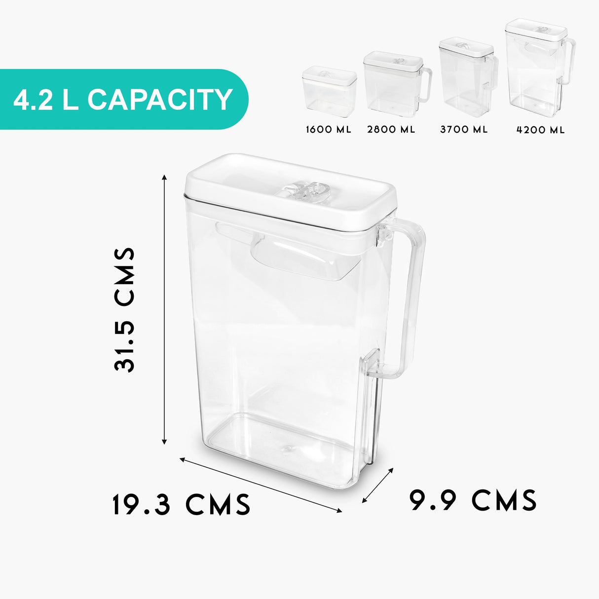 SoFresh Flip-Lock Container 4200ml | Airtight Dry Storage Jar