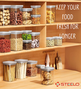 Push & Lock Container 3pcs Set | One-Push Storage Jars