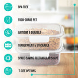 SoFresh Rectangular Container 1200ml 2pcs Set | Leakproof Food Containers