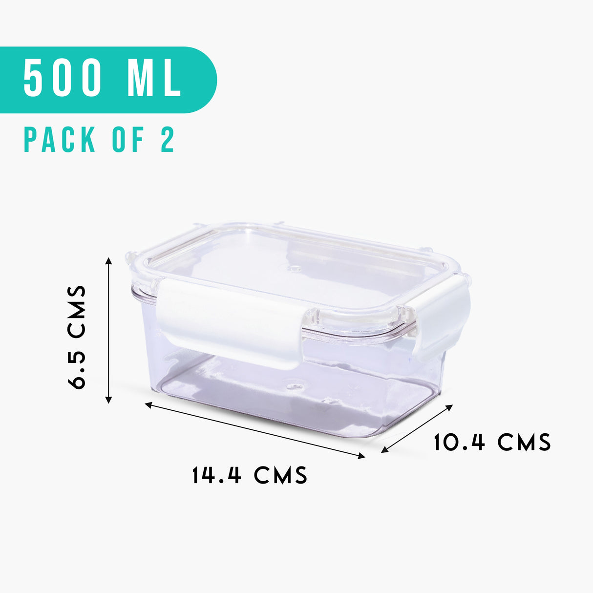 SoFresh Rectangular Container 500ml 2pcs Set | Leakproof Food Containers